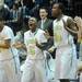 The Huron bench erupts after a play in the second half against Pinckney during a district match up at Pioneer on Wednesday. Melanie Maxwell I AnnArbor.com